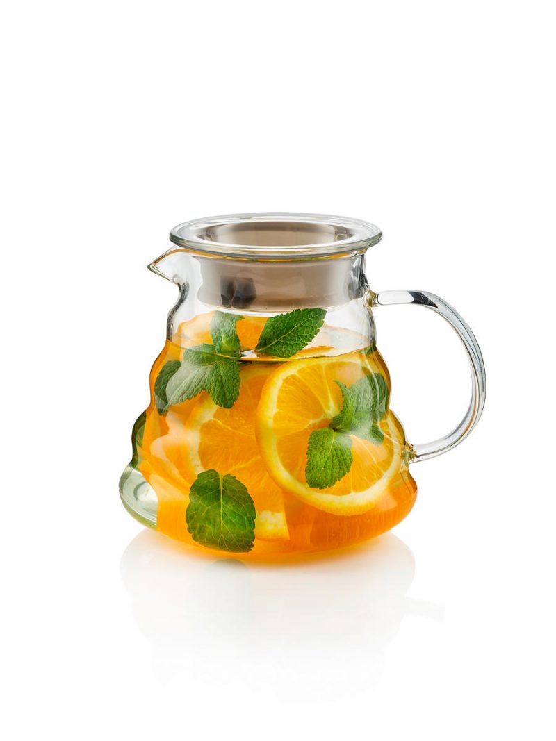 Glass Teapot Orange Mint