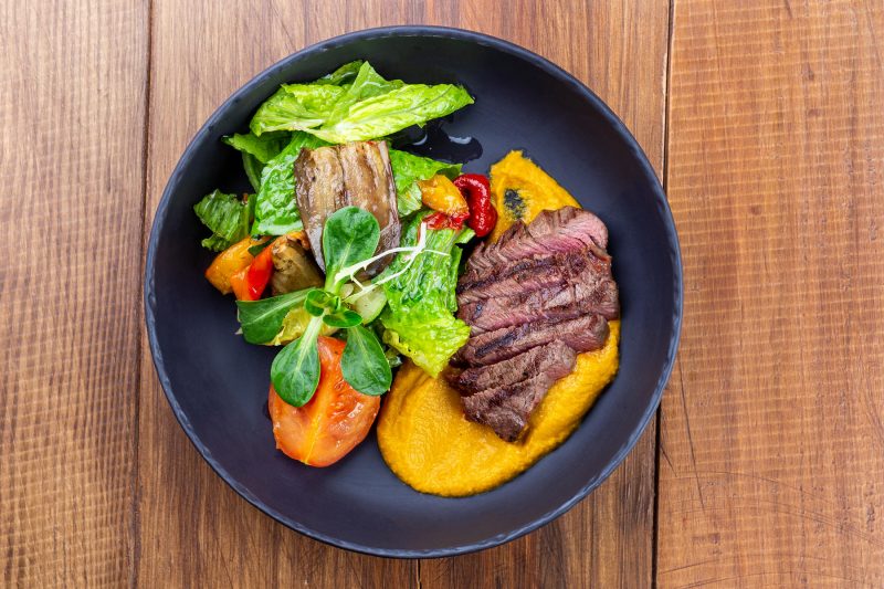 Steak with Salad